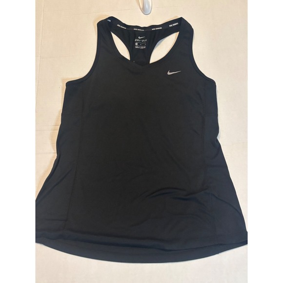 Nike Tops - Nike Running Dri-FIT Tank Top Black Racerback Mesh Back Womens Medium